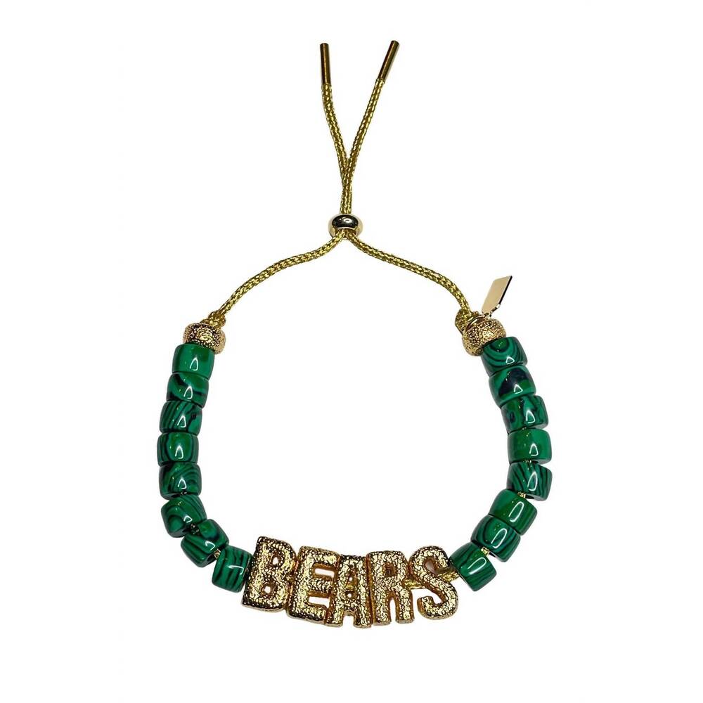 NEW LUCKY STAR JEWELS women's eye candy bears id bracelet in green